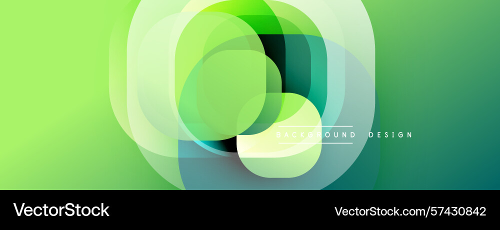 Abstract green design features overlapping Abstract green design features overlapping Vector Image
