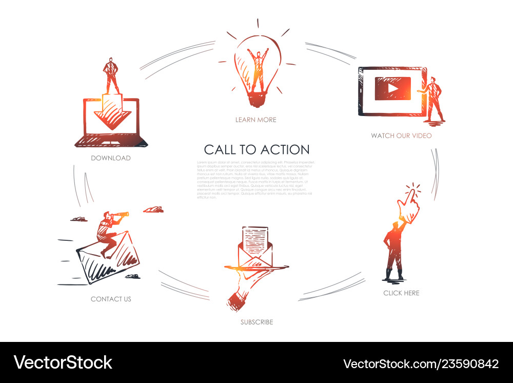 Call to Action - Learn More vector image