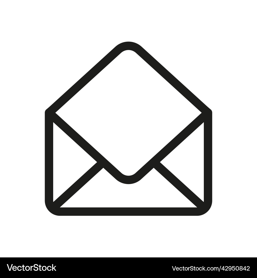 Envelope open message or email icon outline Envelope open message or email icon outline vector image