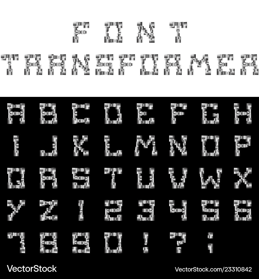Font transformer Font transformer vector image