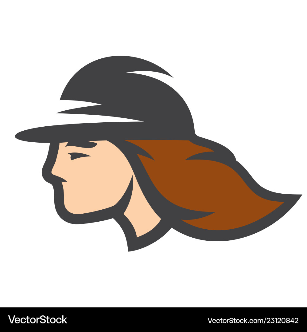 Jockey head sign Jockey head sign vector image