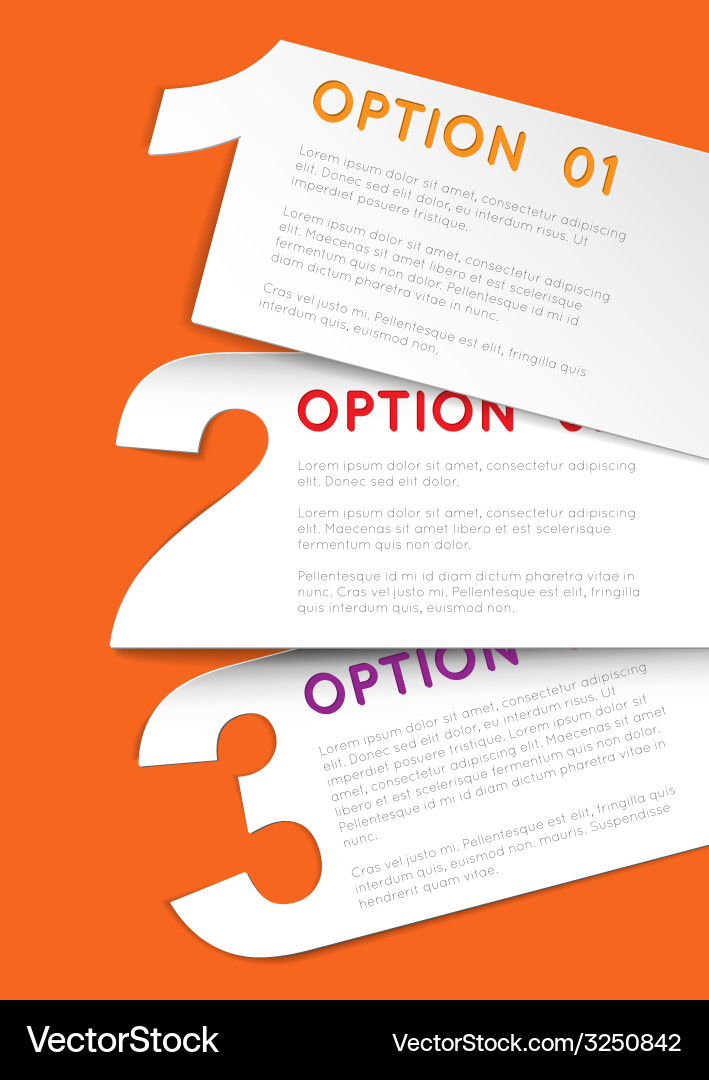 One two three - progress background vector image