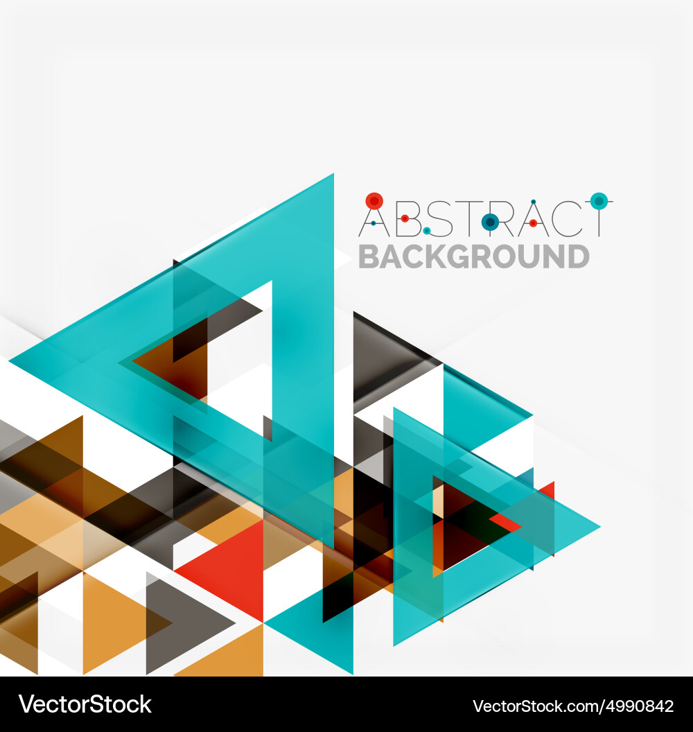 Overlapping Geometric Triangles Background vector image