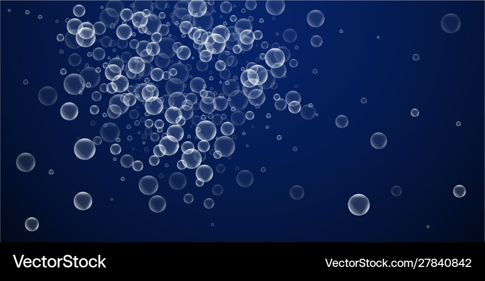 Random soap bubbles abstract background blowing b Vector Image