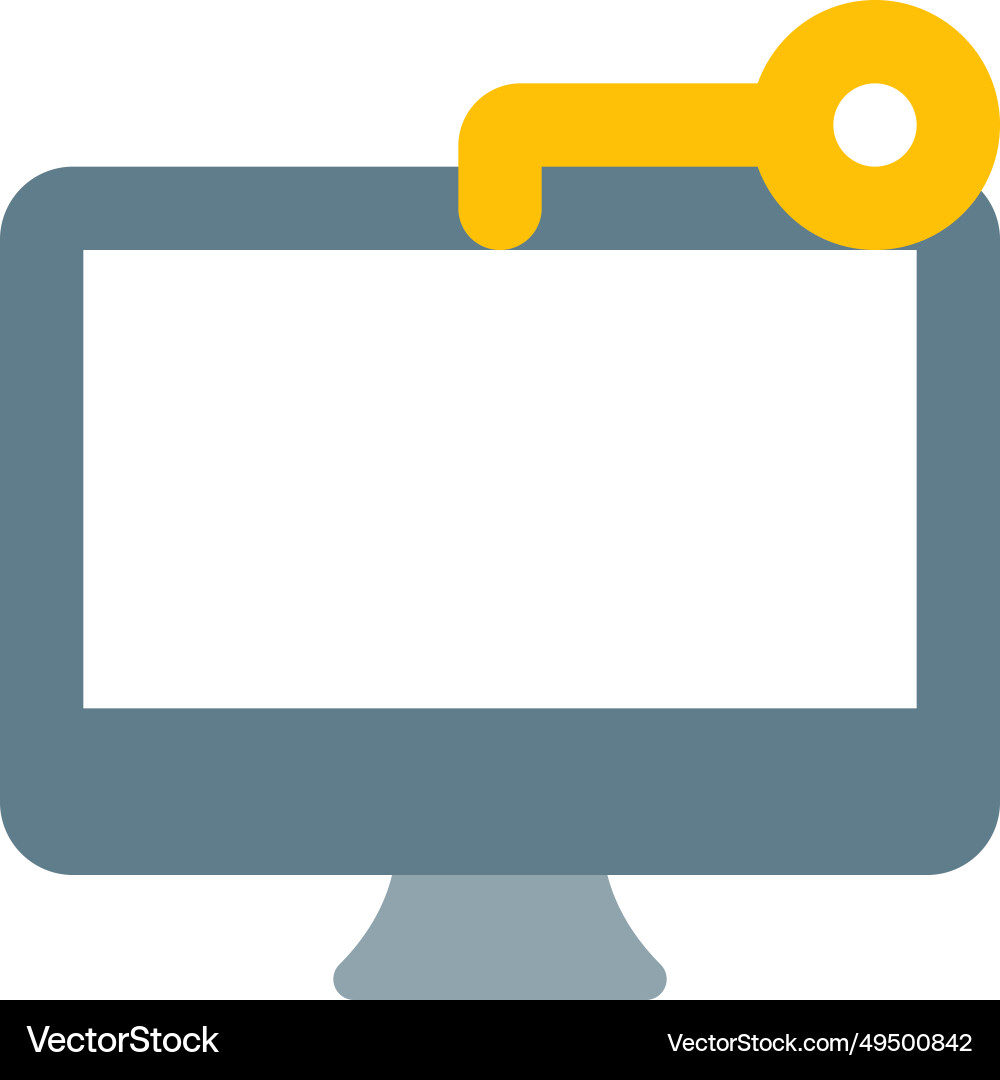 Security or encryption feature in desktop Vector Image