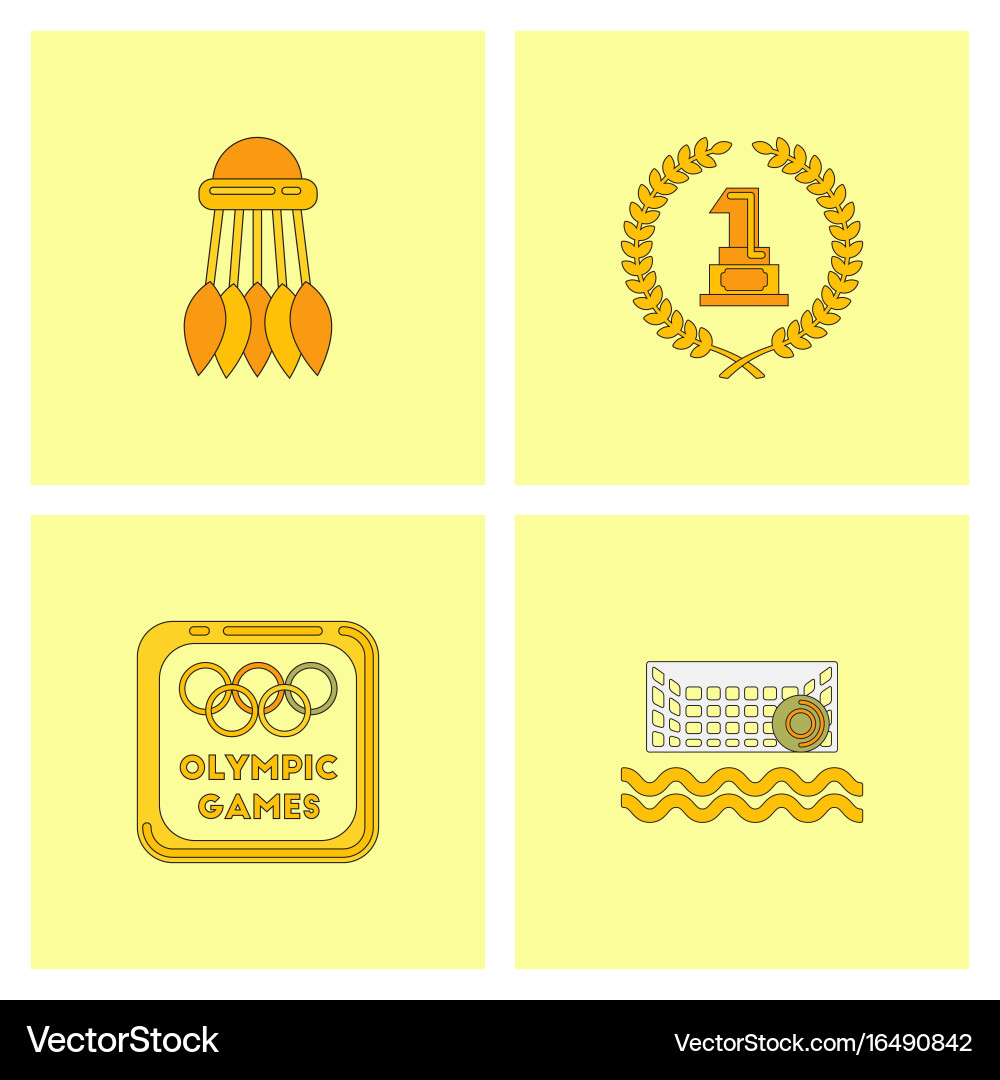 Set of olympic game design vector image