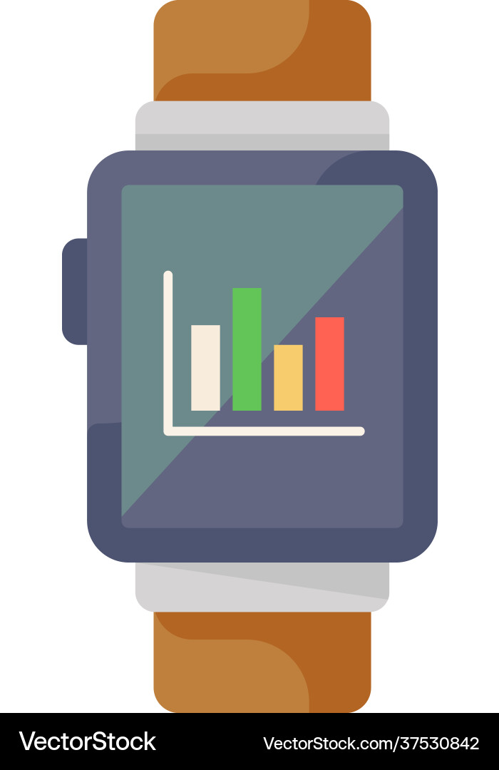 Smartwatch Diagramm Lizenzfreies Vektorbild VectorStock