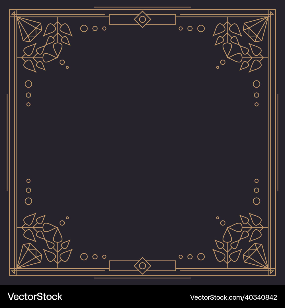 Thin line frame abstract geometric linear design Thin line frame abstract geometric linear design vector image