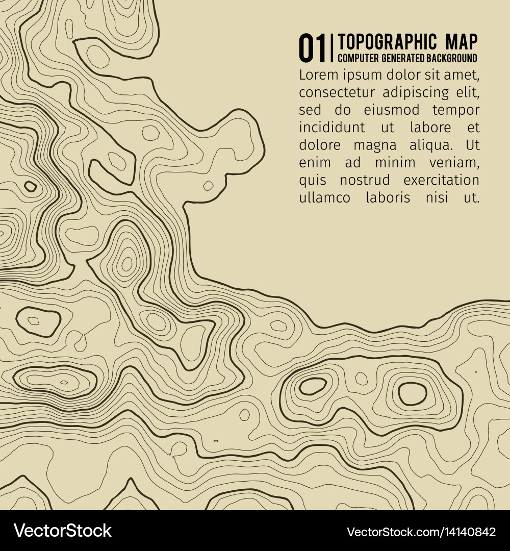 Topographic map background with space for copy vector image