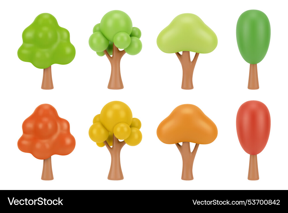 Trees for game design or scene vector image