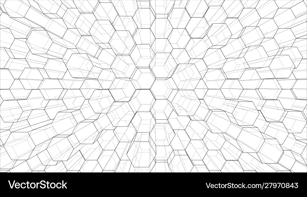Abstract background hexagons outline Abstract background hexagons outline vector image