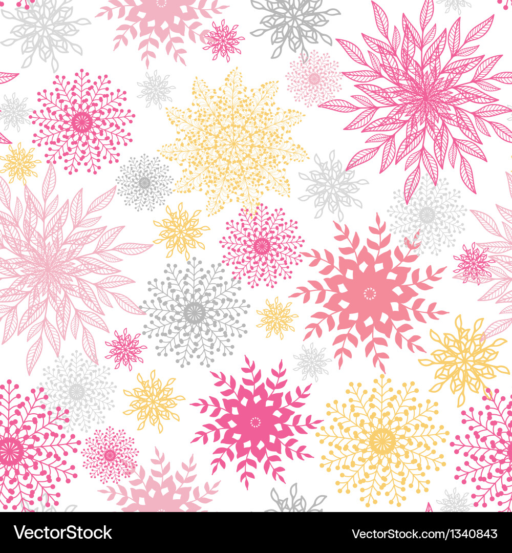 Abstract floral vignettes seamless pattern vector image