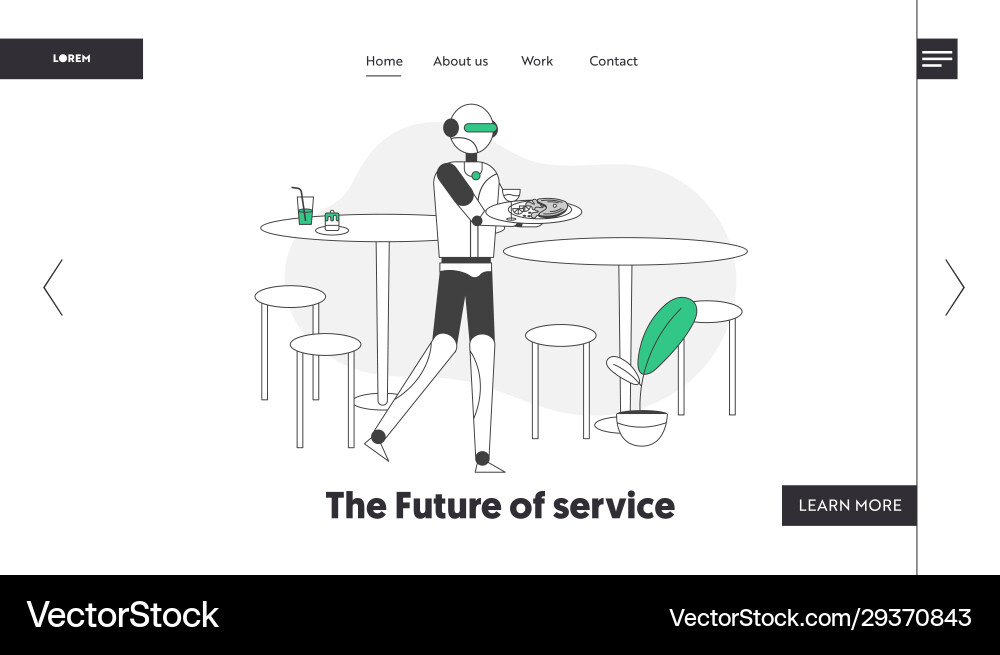Artificial intellect robotics technology website Artificial intellect robotics technology website vector image