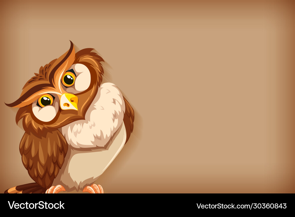 Background template with plain color and owl Background template with plain color and owl vector image