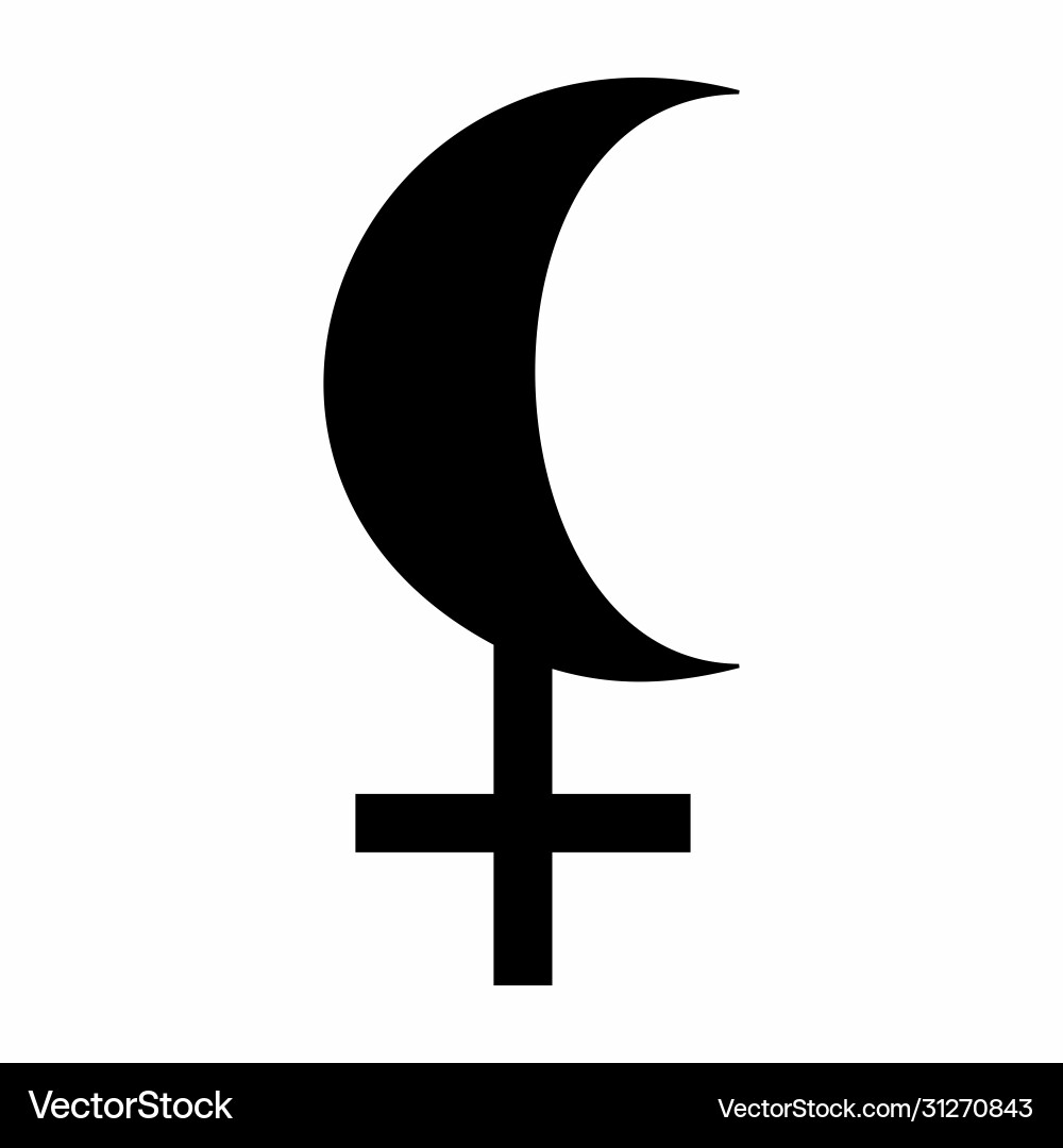Black moon lilith sign Black moon lilith sign vector image