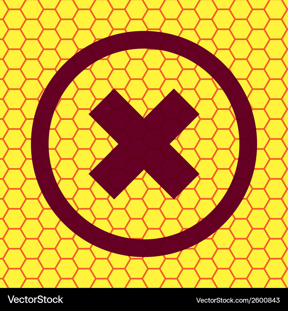 Cancel flat modern web button and space for your Vector Image