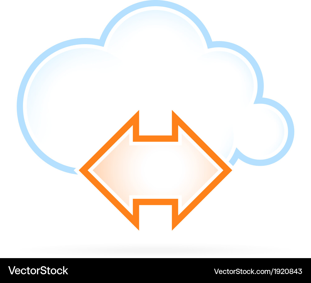 Cloud computing vector image