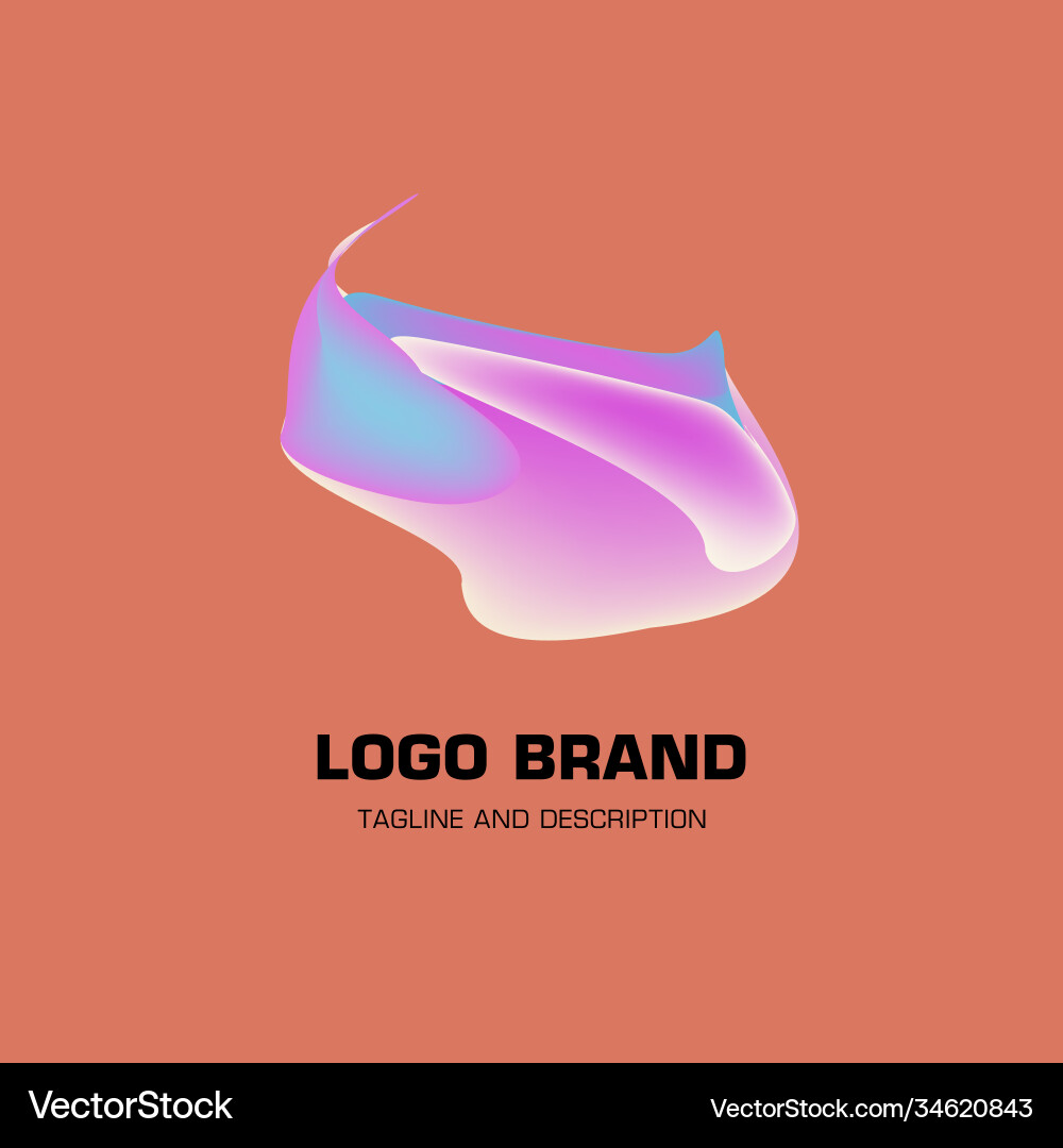 Colorful liquid abstract logo design Vector Image