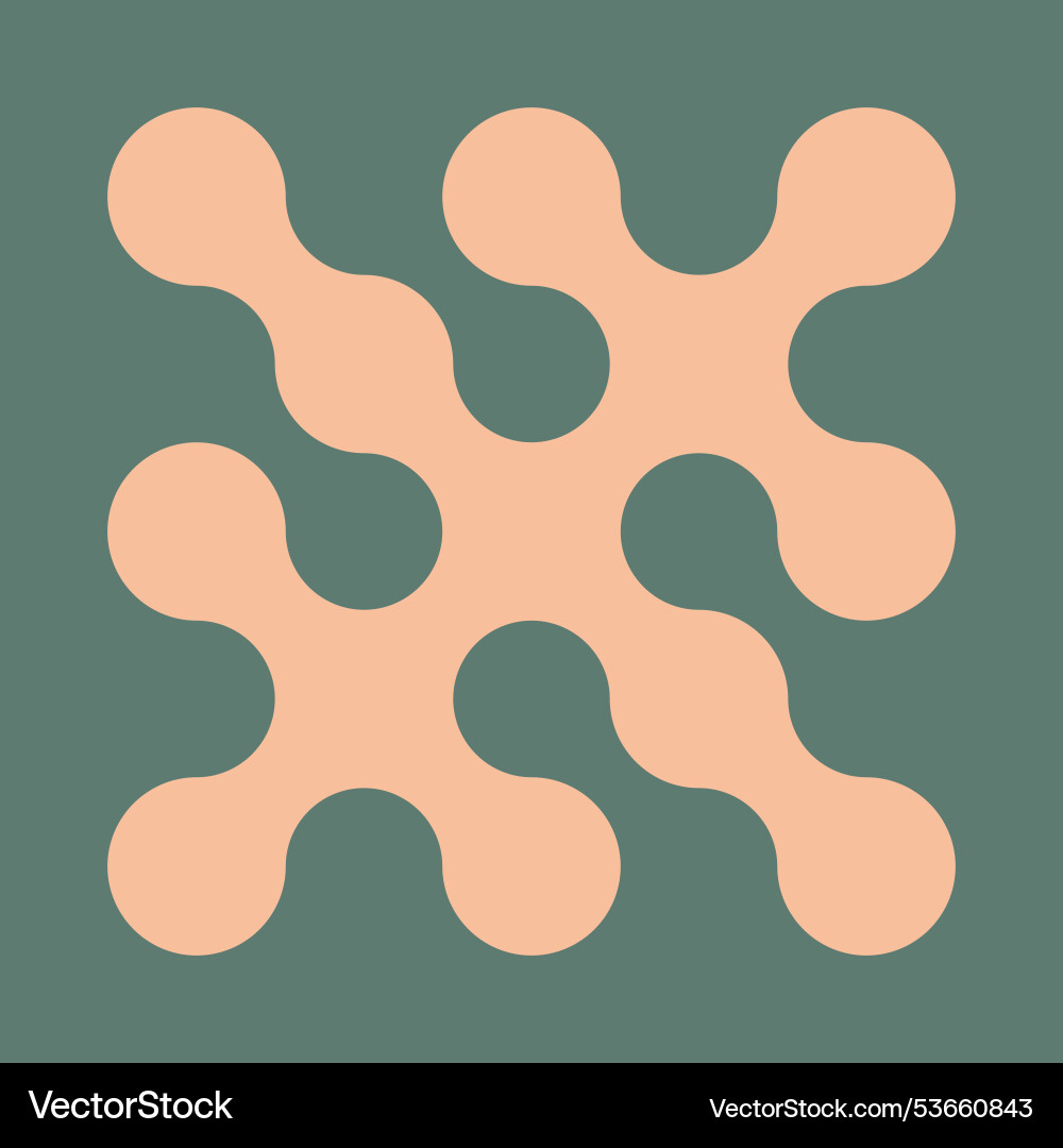 Dots connected icon peach fuzz organic blob Dots connected icon peach fuzz organic blob vector image