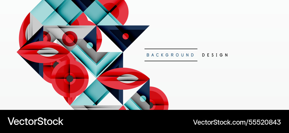 Dynamic geometric composition with sharp angles Vector Image
