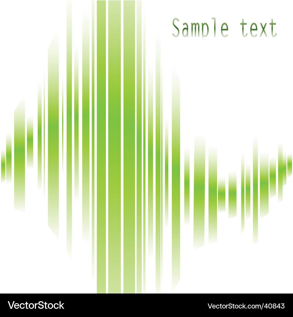 Dynamic Green Line Waves Vector Image