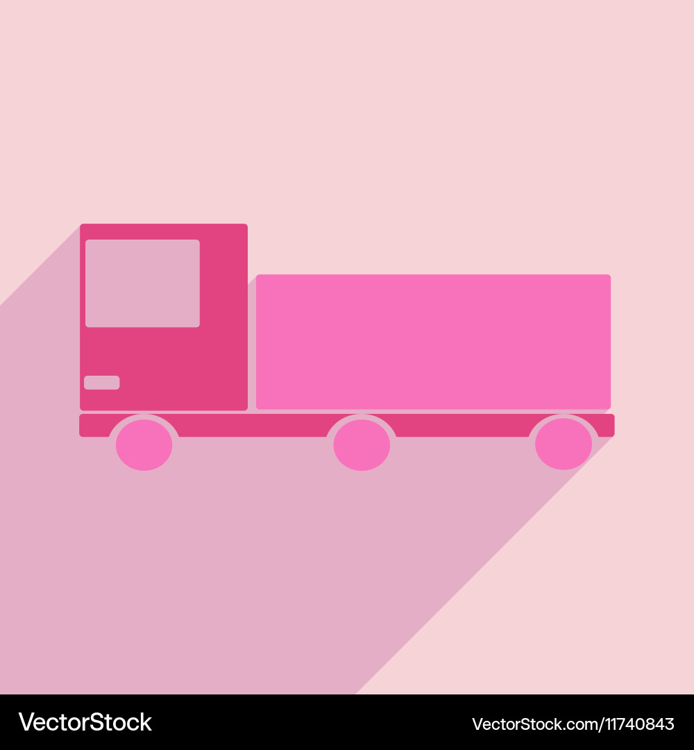 Flat with shadow icon and mobile application Vector Image