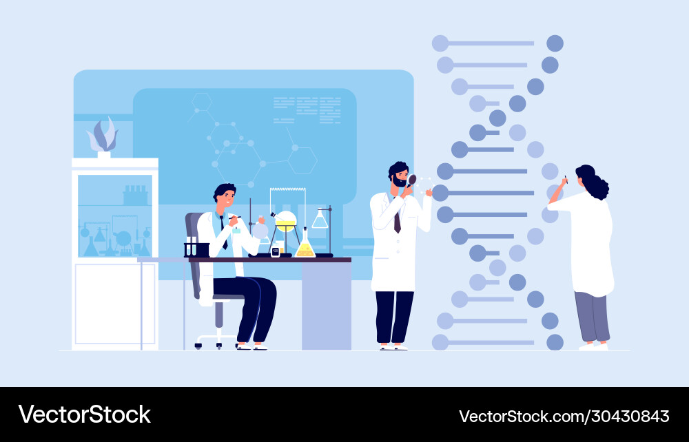 Genetische Wissenschaft dna Molekül Laborforschung Genetische Wissenschaft dna Molekül Laborforschung vektorbild