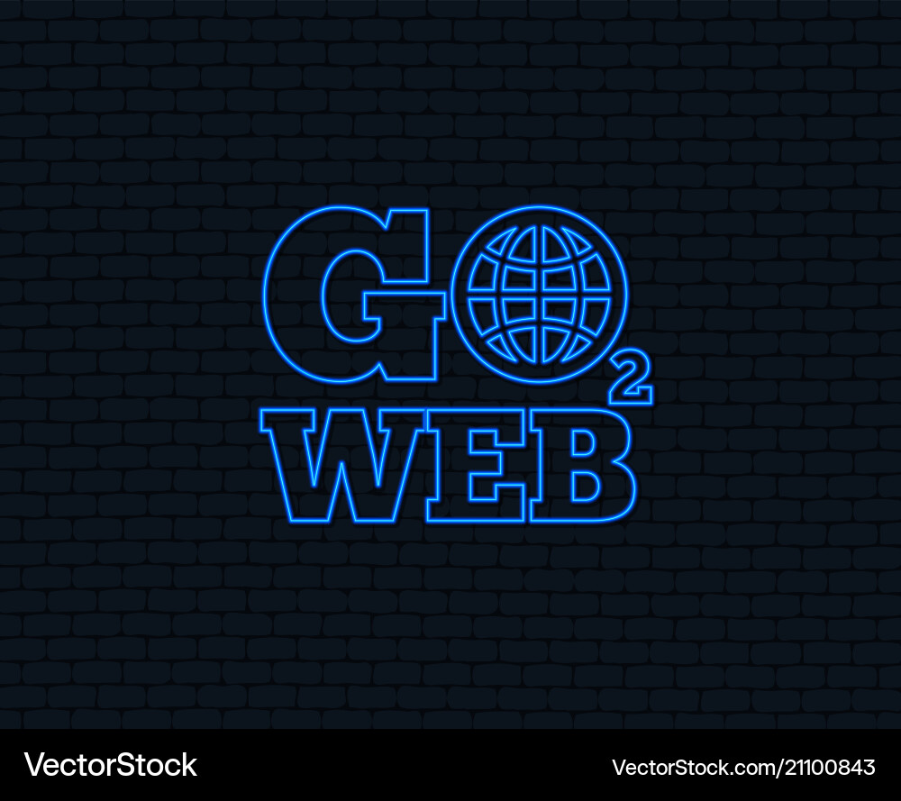 Go to web icon internet access symbol vector image