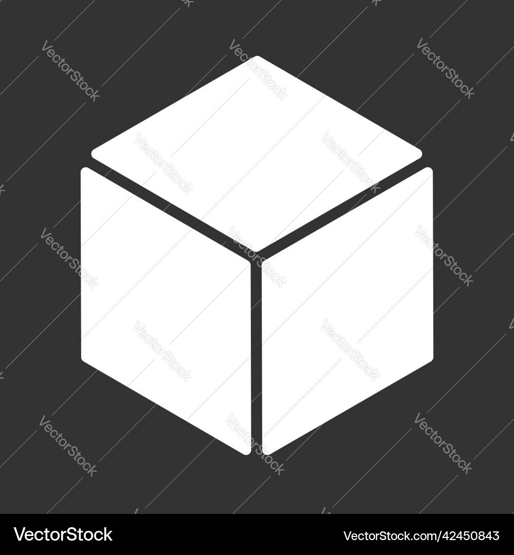 Isometric cube element icon cubist abstract 3d Isometric cube element icon cubist abstract 3d Vector Image