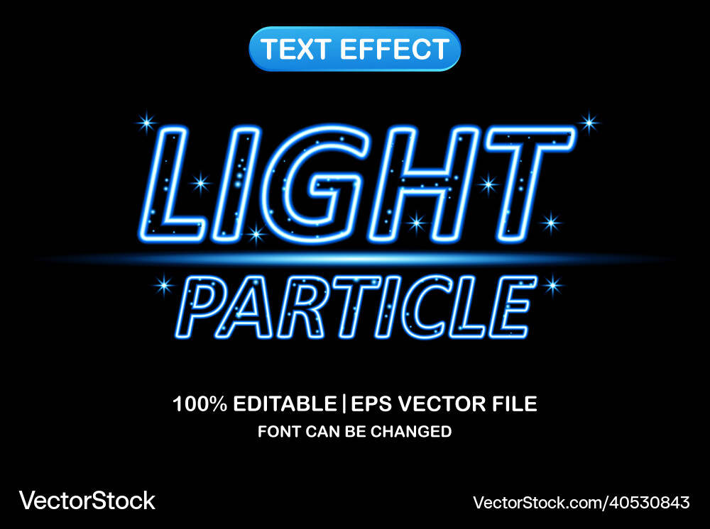 Light particle 3d editable text effect Light particle 3d editable text effect Vector Image