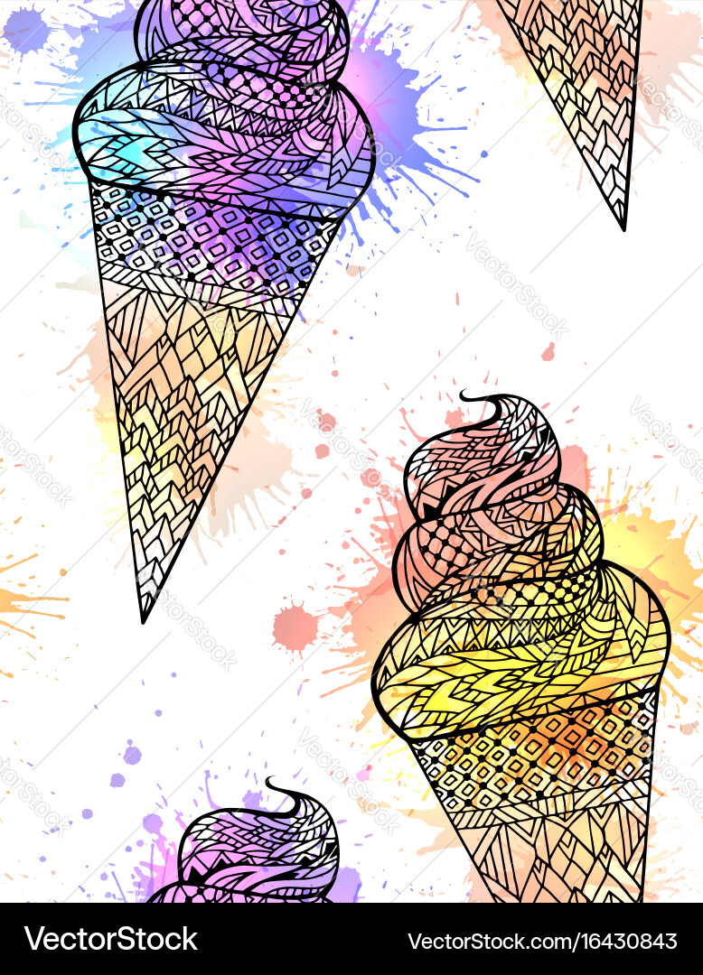 Seamless texture with a contour pattern of ic Vector Image