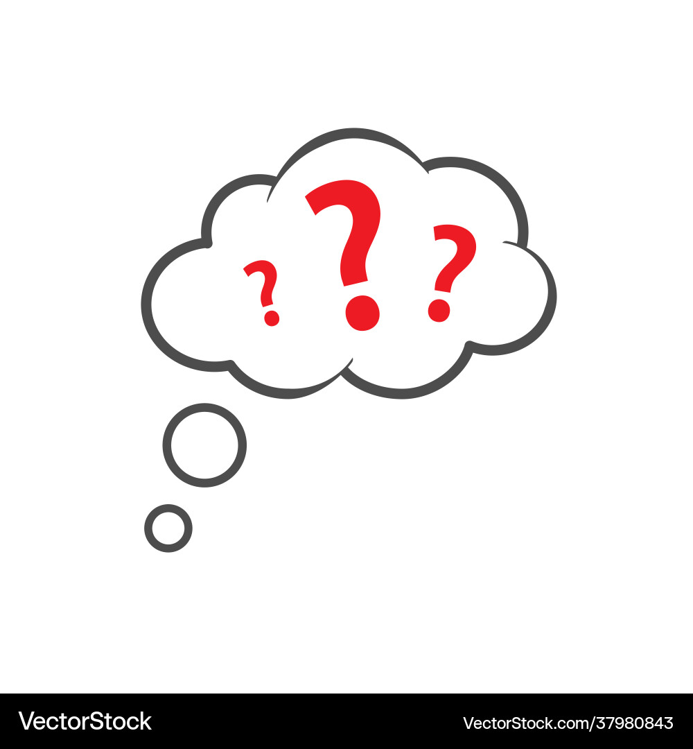 Thought speech question bubble icon simple image Thought speech question bubble icon simple image vector image