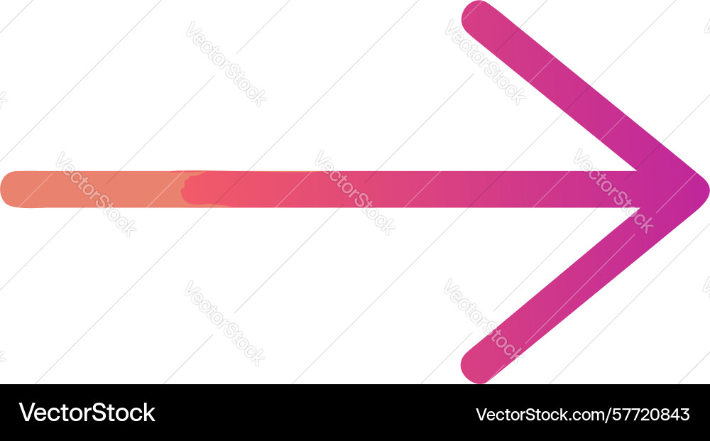 Vibrant gradient arrow pointing right dynamic vector image