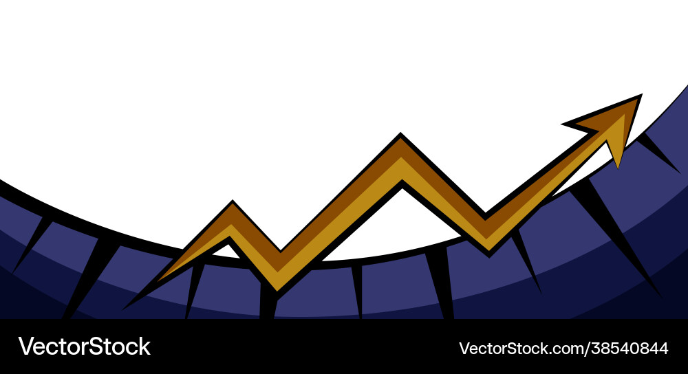 Abstract graph presenting progress moving forward Abstract graph presenting progress moving forward vector image