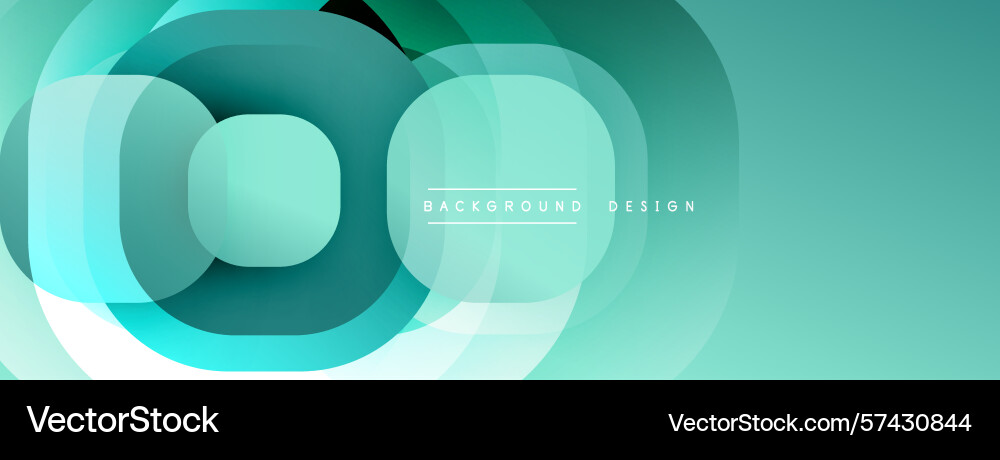 Abstract layered shapes create dynamic teal Vector Image