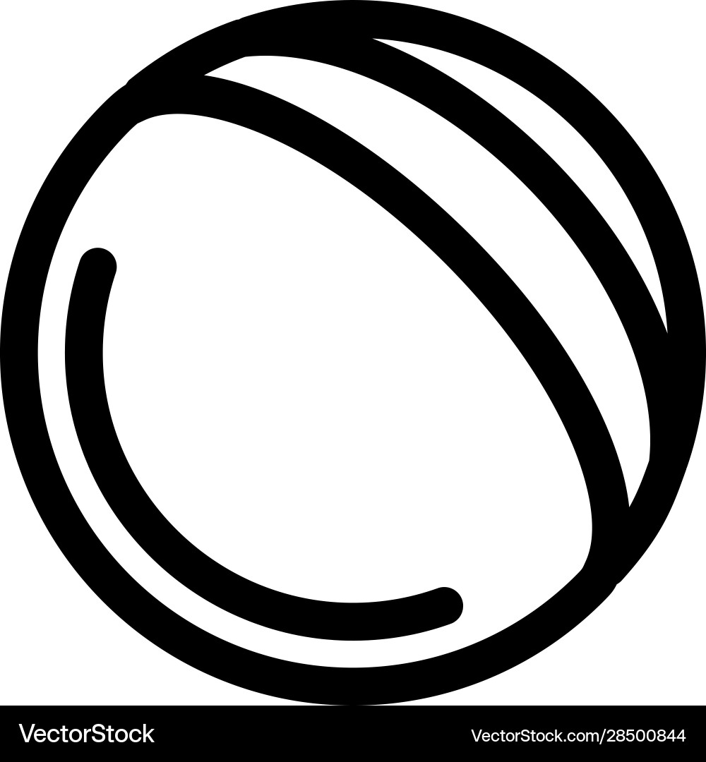 Ball for game icon isolated contour Ball for game icon isolated contour vector image