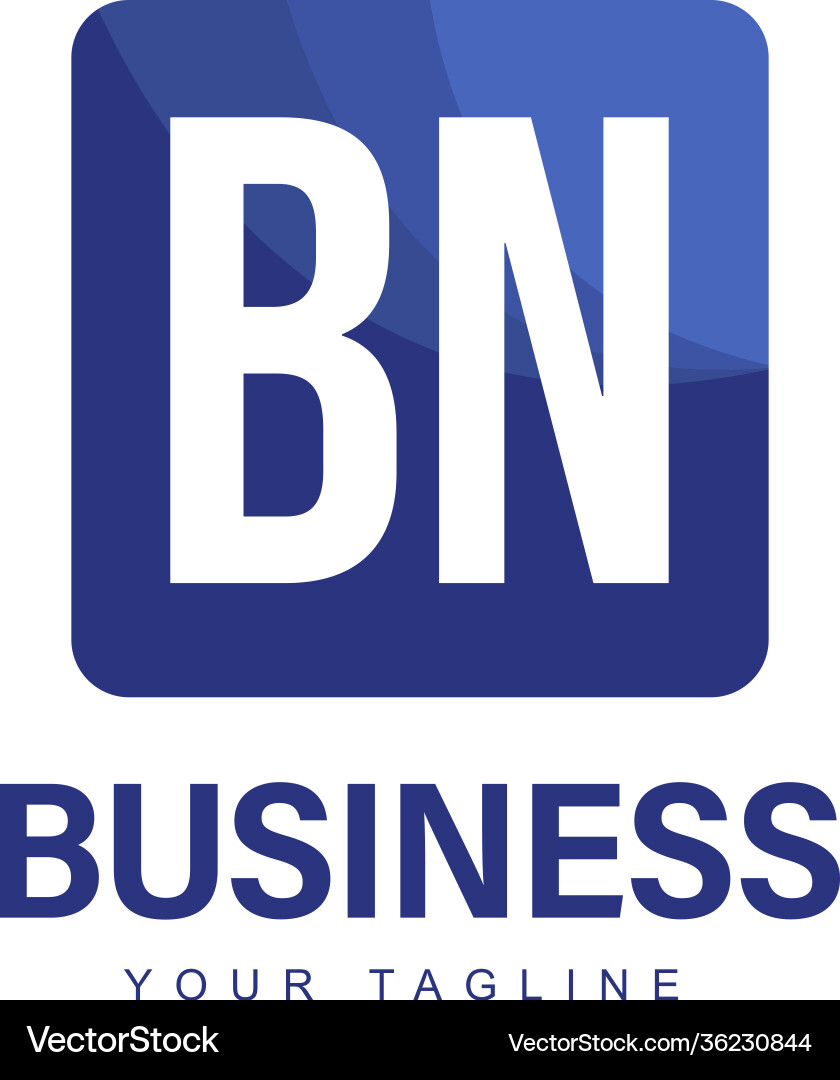 Bn initial a logo design with abstract style Bn initial a logo design with abstract style vector image