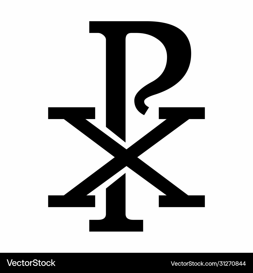 Chi rho symbol vector image