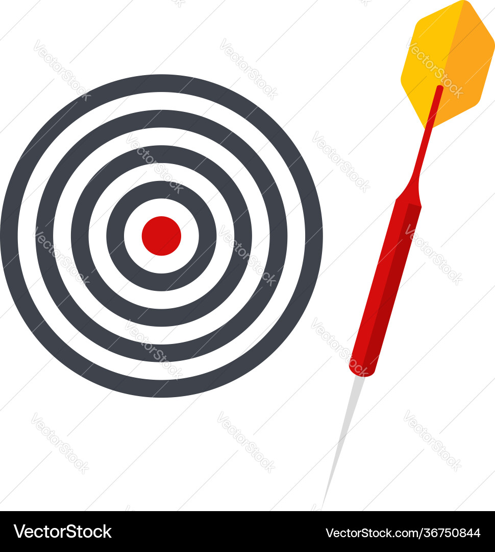 Dart and arrow on white background vector image