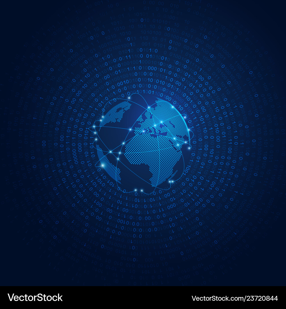 Digital Globe Network vector image