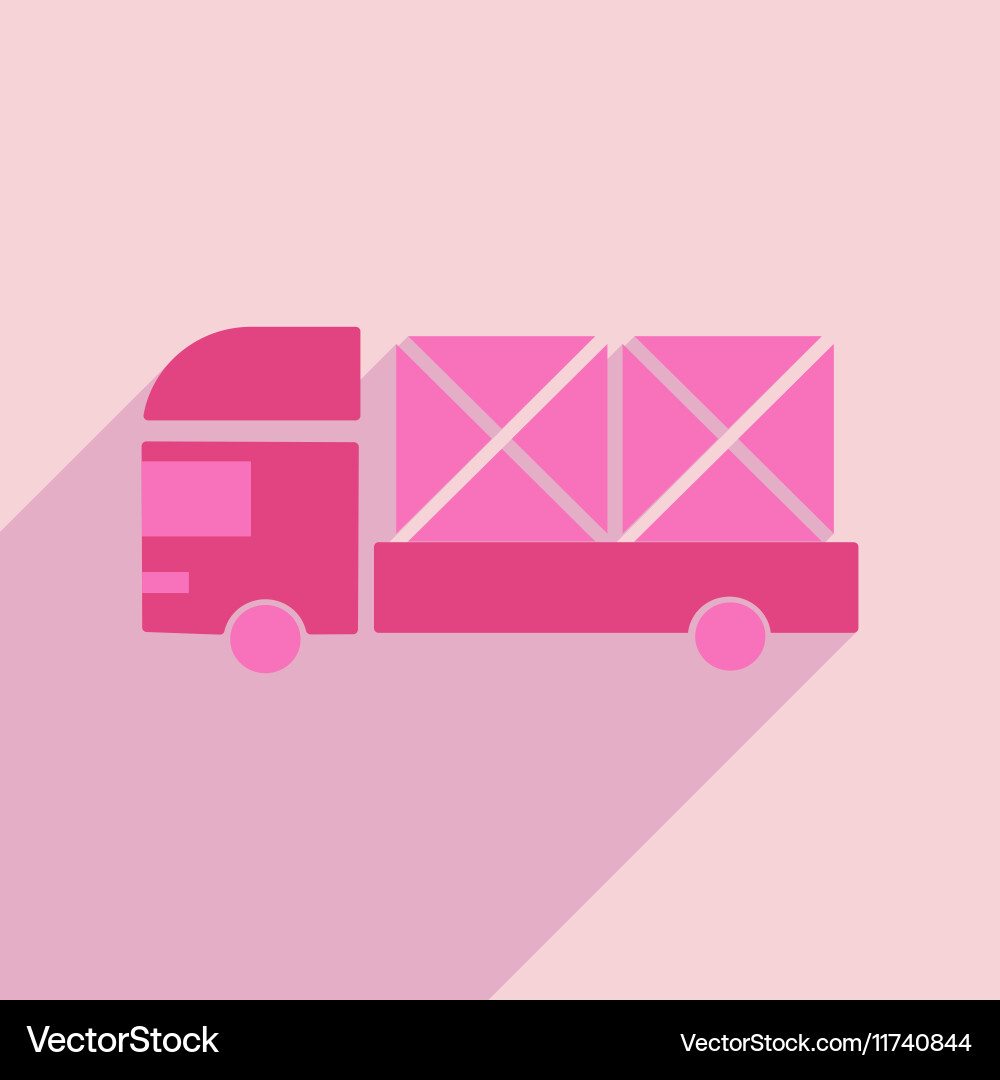 Flat with shadow icon and mobile application Vector Image
