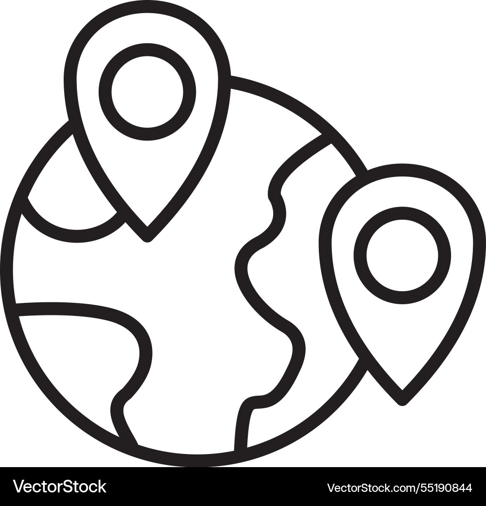Geolocation line icon design Vector Image