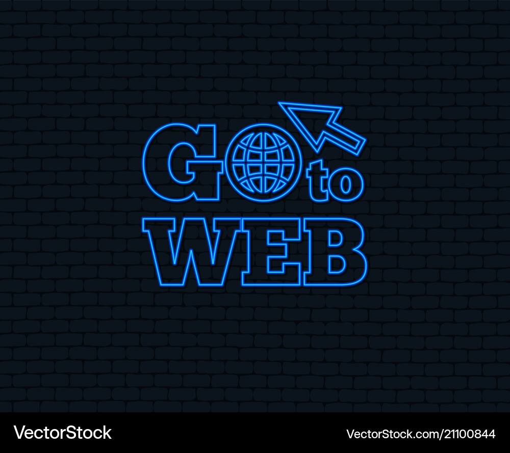 Go to web icon internet access symbol Vector Image