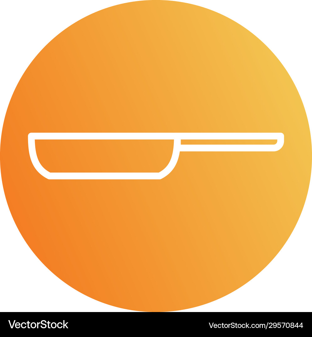 Isolated frying pan block style icon design vector image
