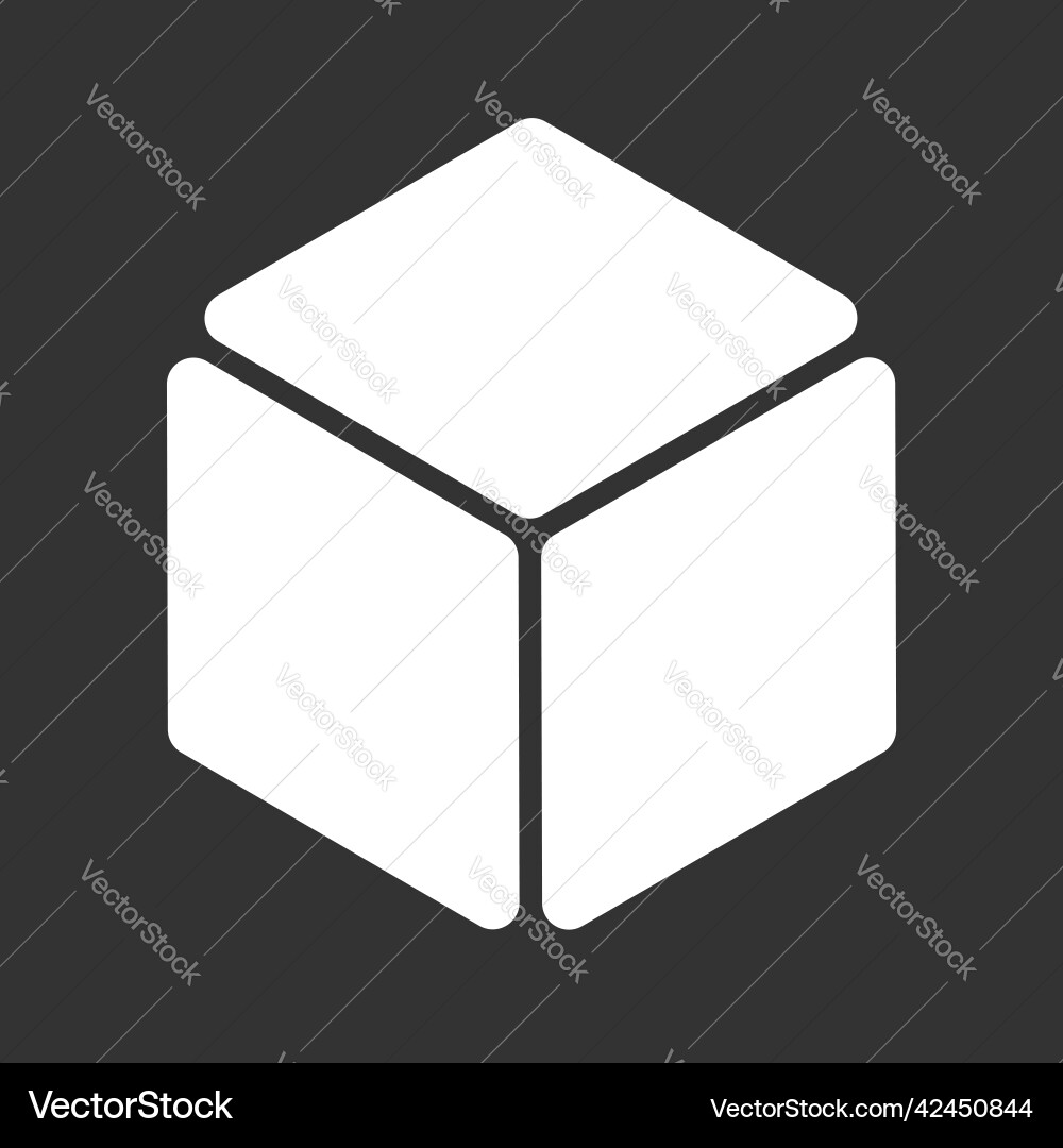 Isometric cube element icon cubist abstract 3d vector image
