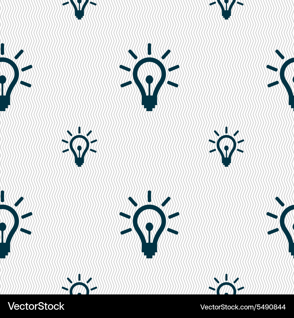 Light Bulb Icon Pattern vector image