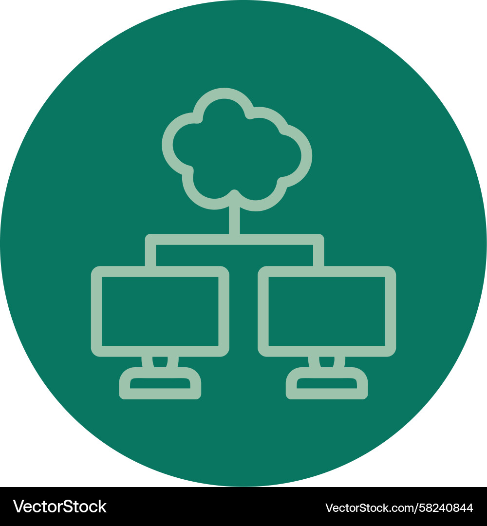 Multi-Color Connection Line Icon Vector Image
