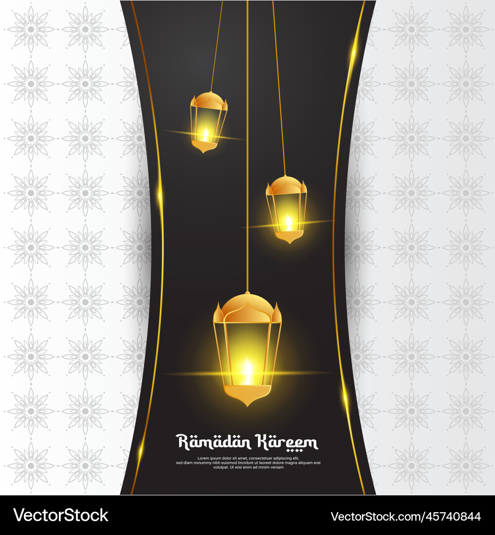 Ramadan background design with lantern elements Ramadan background design with lantern elements vector image