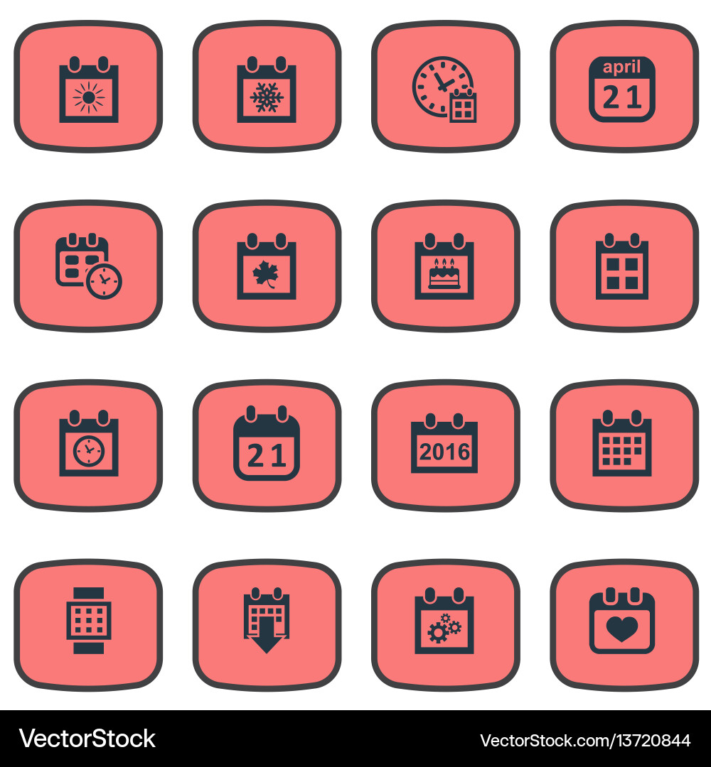 Set of simple time icons Vector Image