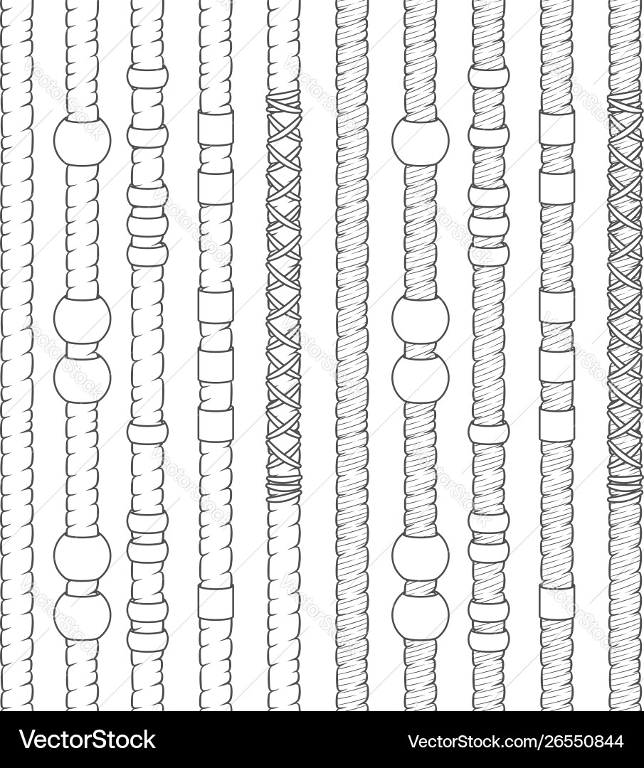 Set seamless patterns with dreadlocks vector image